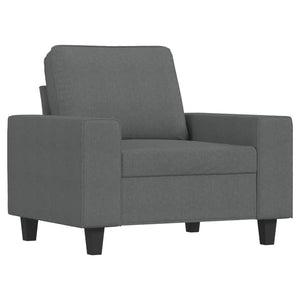Ensemble de canapés 4 pcs gris foncé tissu
