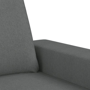 Ensemble de canapés 4 pcs gris foncé tissu