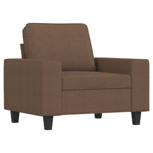 Ensemble de canapés 4 pcs marron tissu