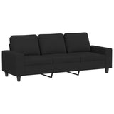 Ensemble de canapés 4 pcs noir tissu
