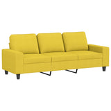 Ensemble de canapés 4 pcs jaune clair tissu