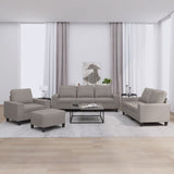 Ensemble de canapés 4 pcs taupe tissu
