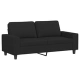 Ensemble de canapés 3 pcs noir tissu