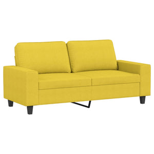 Ensemble de canapés 3 pcs jaune clair tissu