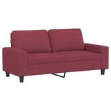 Ensemble de canapés 3 pcs rouge bordeaux tissu
