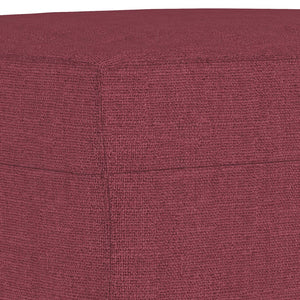 Ensemble de canapés 3 pcs rouge bordeaux tissu