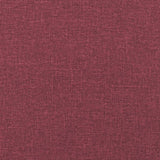 Ensemble de canapés 2 pcs rouge bordeaux tissu