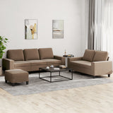 Ensemble de canapés 3 pcs marron tissu