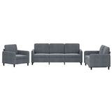 Ensemble de canapés 3 pcs gris foncé velours