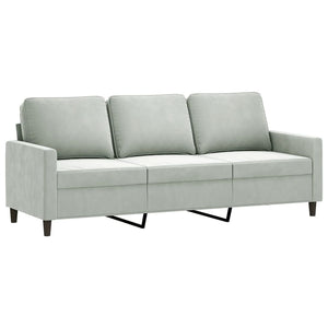 Ensemble de canapés 4 pcs gris clair velours