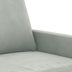 Ensemble de canapés 4 pcs gris clair velours