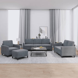 Ensemble de canapés 4 pcs gris foncé velours