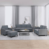 Ensemble de canapés 4 pcs gris foncé velours