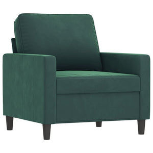Ensemble de canapés 4 pcs vert foncé velours