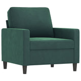 Ensemble de canapés 4 pcs vert foncé velours