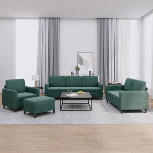 Ensemble de canapés 4 pcs vert foncé velours