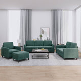 Ensemble de canapés 4 pcs vert foncé velours
