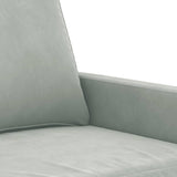 Ensemble de canapés 4 pcs avec coussins gris clair velours