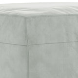 Ensemble de canapés 4 pcs avec coussins gris clair velours