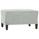 Ensemble de canapés 4 pcs avec coussins gris clair velours