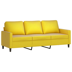 Ensemble de canapés 4 pcs avec coussins jaune velours