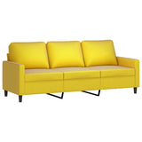 Ensemble de canapés 4 pcs avec coussins jaune velours