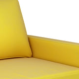 Ensemble de canapés 4 pcs avec coussins jaune velours
