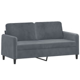 Ensemble de canapés 3 pcs gris foncé velours