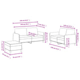 Ensemble de canapés 3 pcs jaune velours