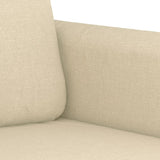 Ensemble de canapés 3 pcs avec coussins Crème Tissu