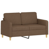 Ensemble de canapés 3 pcs avec coussins Marron Tissu