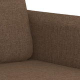 Ensemble de canapés 3 pcs avec coussins Marron Tissu