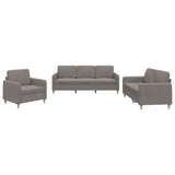 Ensemble de canapés 3 pcs avec coussins Taupe Tissu