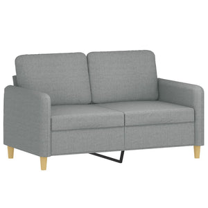 Ensemble de canapés 4 pcs avec coussins Gris clair Tissu