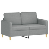 Ensemble de canapés 4 pcs avec coussins Gris clair Tissu