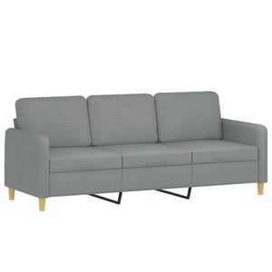 Ensemble de canapés 4 pcs avec coussins Gris clair Tissu