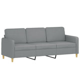 Ensemble de canapés 4 pcs avec coussins Gris clair Tissu