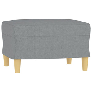Ensemble de canapés 4 pcs avec coussins Gris clair Tissu