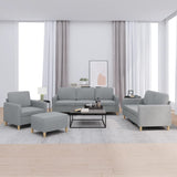 Ensemble de canapés 4 pcs avec coussins Gris clair Tissu