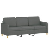 Ensemble de canapés 4 pcs avec coussins Gris foncé Tissu