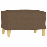 Ensemble de canapés 4 pcs avec coussins Marron Tissu