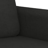 Ensemble de canapés 4 pcs avec coussins Noir Tissu