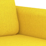 Ensemble de canapés 4 pcs avec coussins Jaune clair Tissu