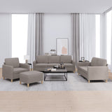 Ensemble de canapés 4 pcs avec coussins Taupe Tissu