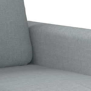 Ensemble de canapés 3 pcs coussins gris clair tissu
