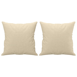Ensemble de canapés 3 pcs avec coussins crème tissu
