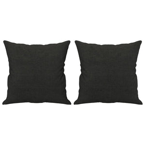 Ensemble de canapés 3 pcs avec coussins noir tissu