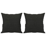 Ensemble de canapés 3 pcs avec coussins noir tissu