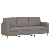 Ensemble de canapés 3 pcs avec coussins taupe tissu
