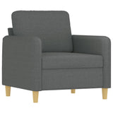 Ensemble de canapés 4 pcs coussins gris foncé tissu